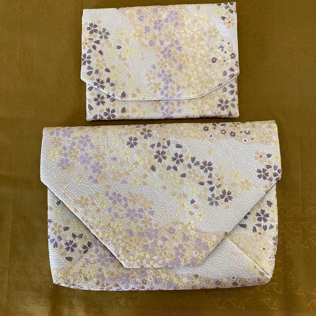 色紙掛 正絹本手表装 金地雲銀襴 名物裂 高級表装 色紙短冊掛 茶道